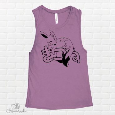 Sleepy Kitsune Sleeveless Tank Top