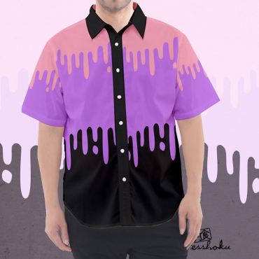 Pastel Slime Dripping Button Shirt