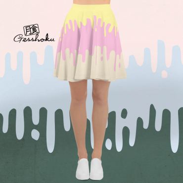 Slime Drips Flare Skirt