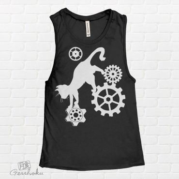 Steampunk Cat Sleeveless Tank Top