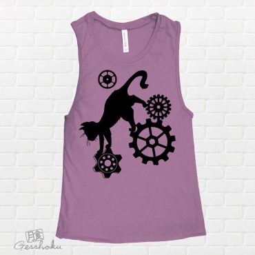 Steampunk Cat Sleeveless Tank Top