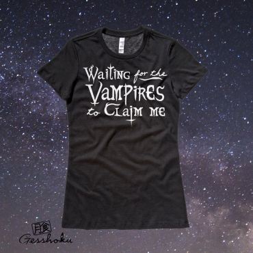 Waiting for the Vampires Ladies T-shirt