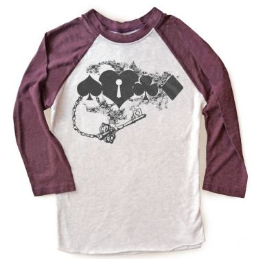 Key to My Heart Raglan T-shirt 3/4 Sleeve