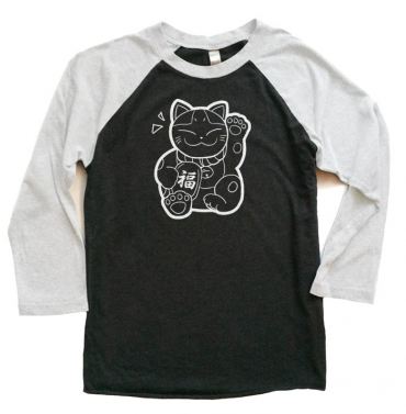 Maneki Neko Raglan T-shirt 3/4 Sleeve