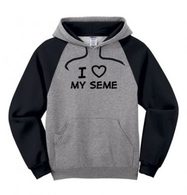 I Love My Seme Colorblock Hoodie