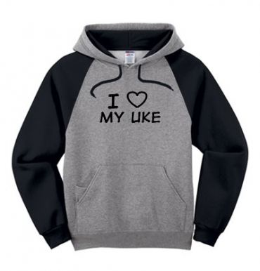 I Love My Uke Colorblock Hoodie