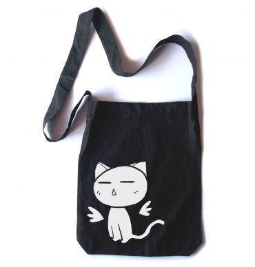 Angel Wings Kawaii Kitty Crossbody Tote Bag