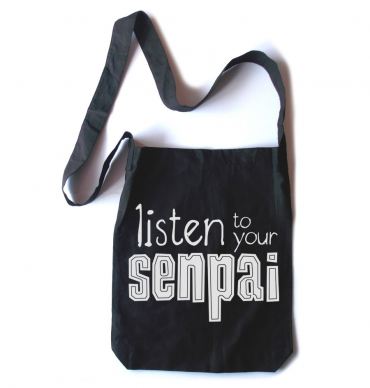 Listen to Your Senpai Crossbody Tote Bag