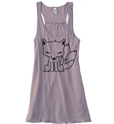 Chibi Kitsune Flowy Tank Top