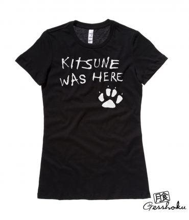 Kitsune Was Here Ladies T-shirt