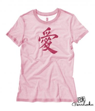 Japanese Kanji Love Ladies T-shirt