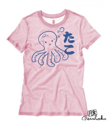 I Love TAKO - Kawaii Octopus Ladies T-shirt