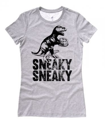 Sneaky Dino Ladies T-shirt