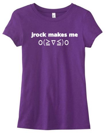 Jrock Makes Me Happy Ladies T-shirt