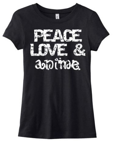 Peace Love & Anime Ladies T-shirt