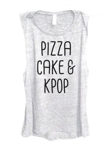 Pizza Cake & Kpop Sleeveless Top