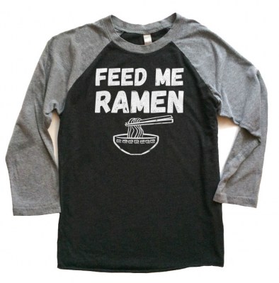 Feed Me Ramen Raglan T-shirt 3/4 Sleeve