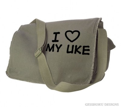 I Love my Uke Messenger Bag