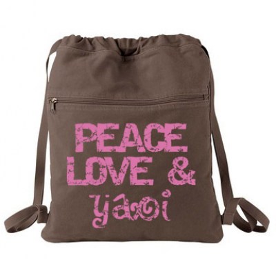 Peace Love & Yaoi Cinch Backpack