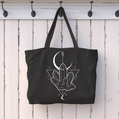 Crystal Grid Large Tote Bag