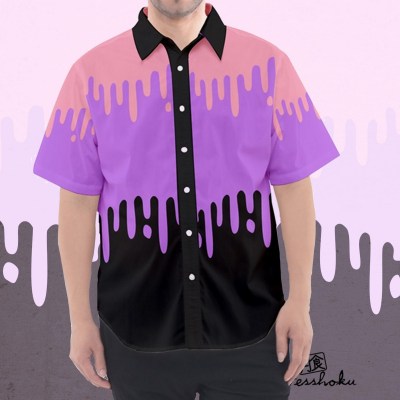 Pastel Slime Dripping Button Shirt