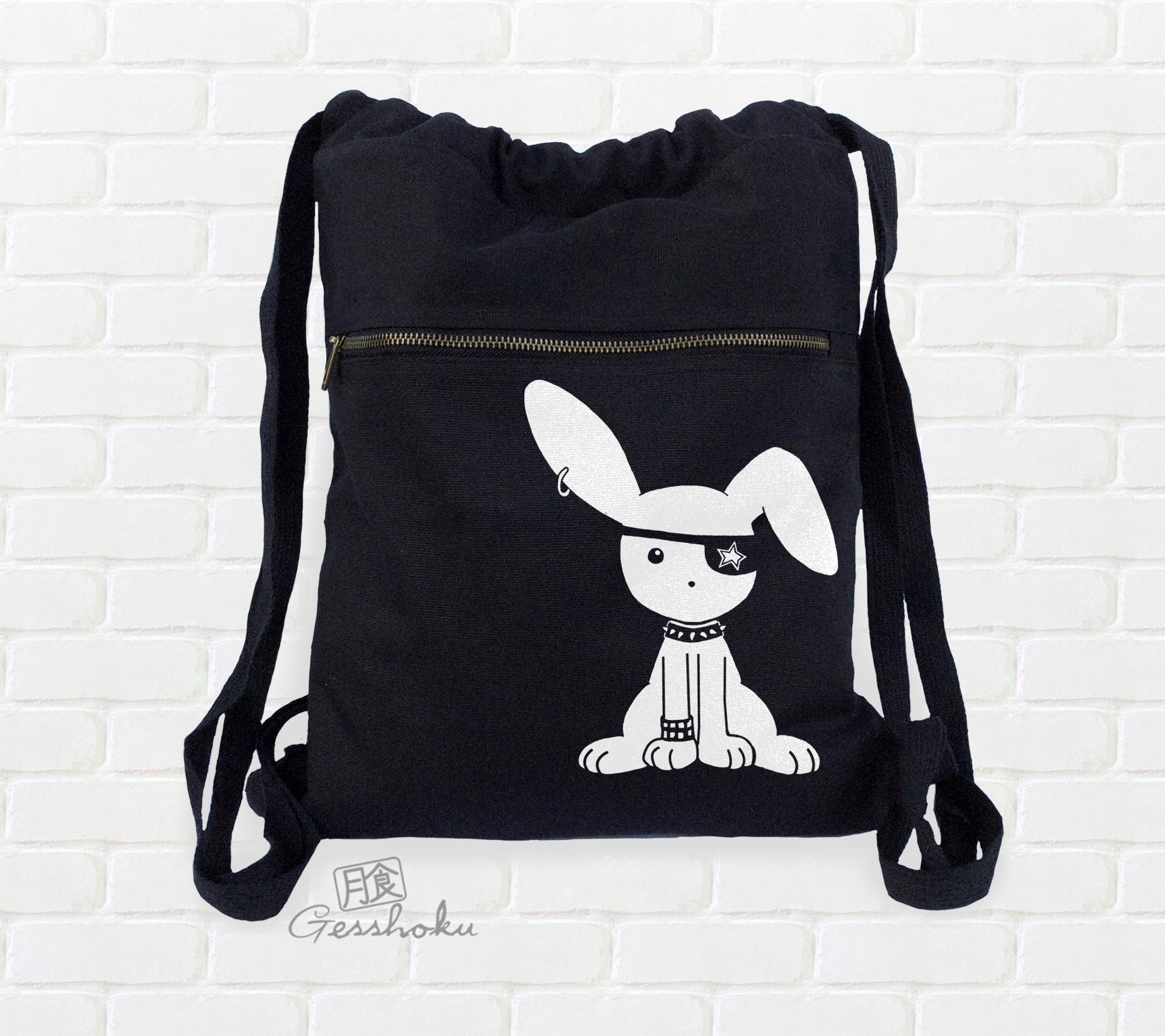 Jrock Bunny Cinch Backpack - Black