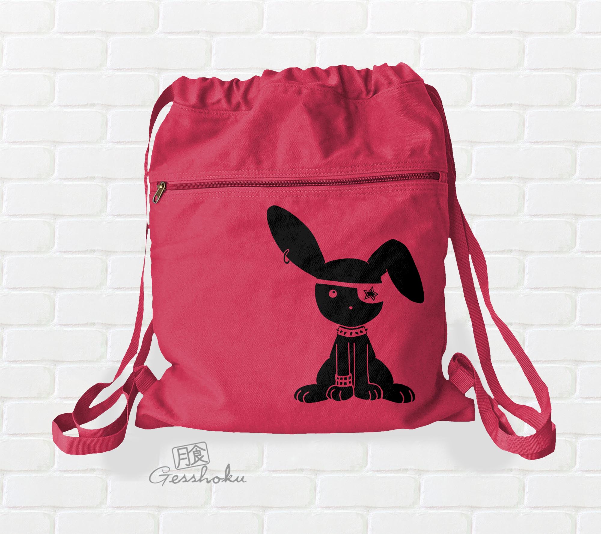 Jrock Bunny Cinch Backpack - Red