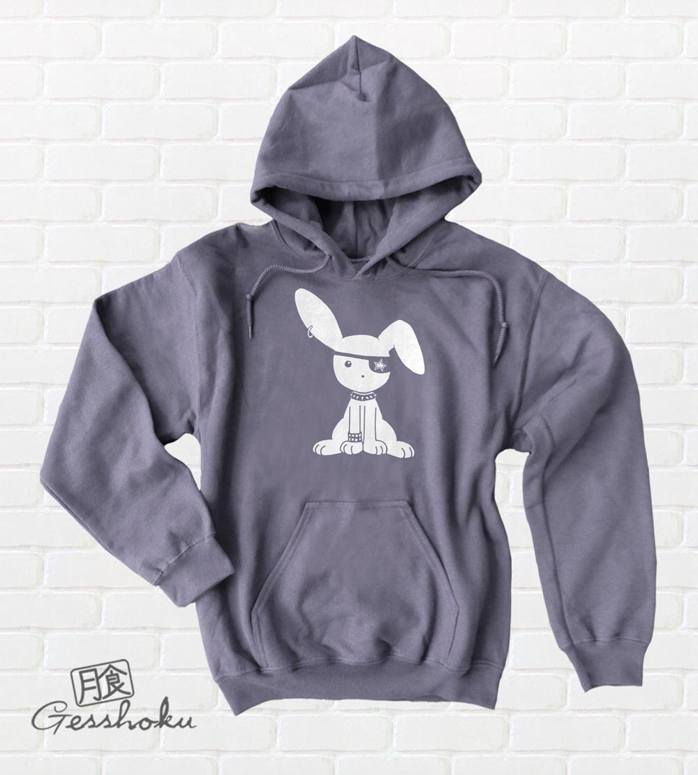 Jrock Bunny Gothic Pullover Hoodie - Charcoal Grey