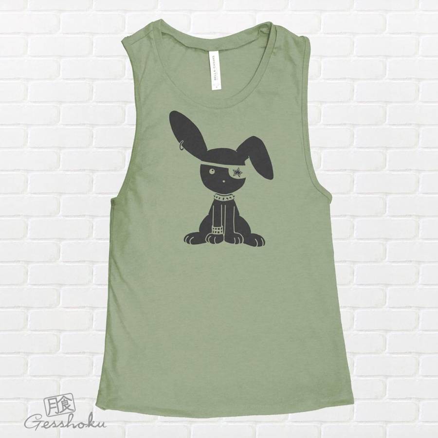 Jrock Bunny Sleeveless Tank Top - Zen Green