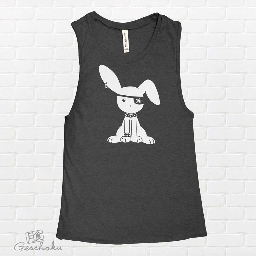 Jrock Bunny Sleeveless Tank Top - Deep Heather Grey