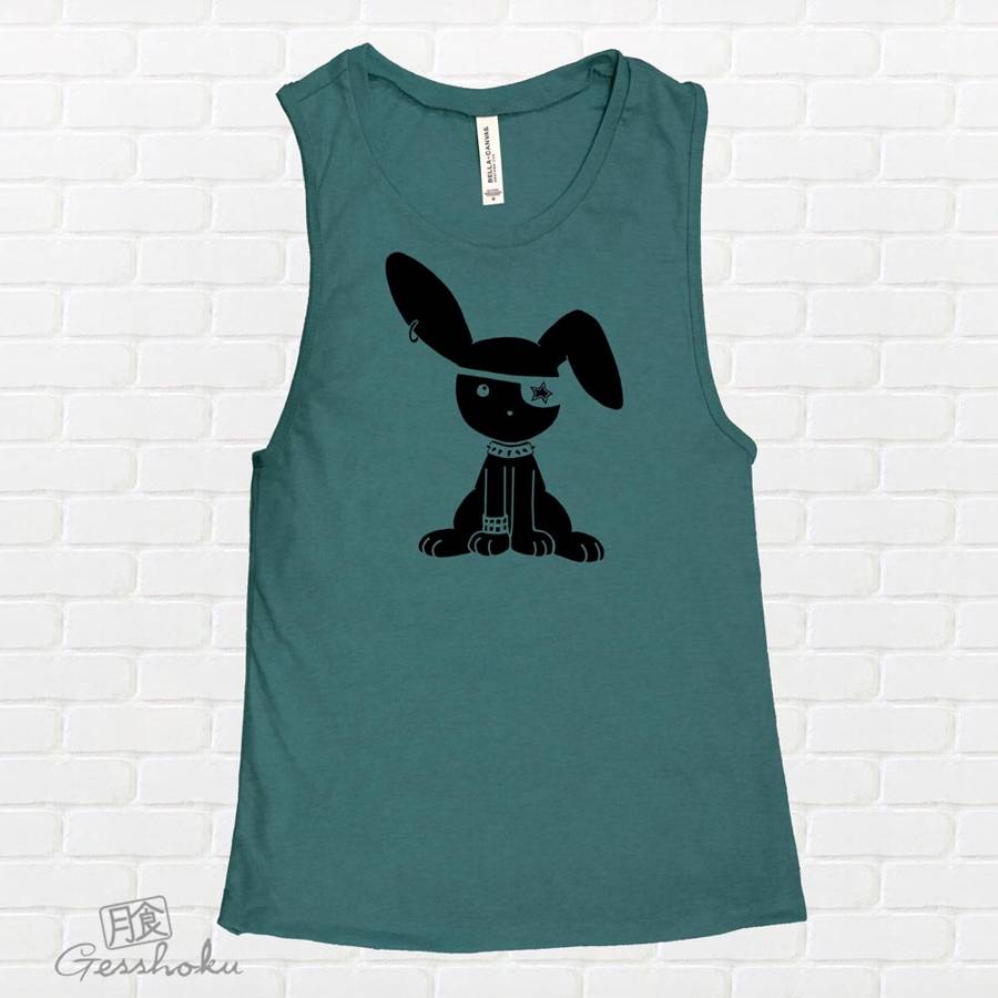 Jrock Bunny Sleeveless Tank Top - Dark Heather Teal