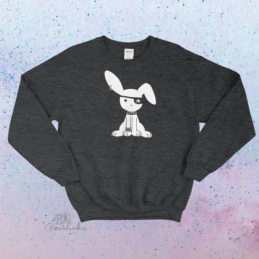 Jrock Bunny Crewneck Sweatshirt - Heather Black