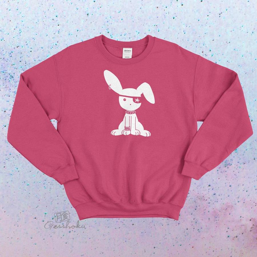 Jrock Bunny Crewneck Sweatshirt - Hot Pink