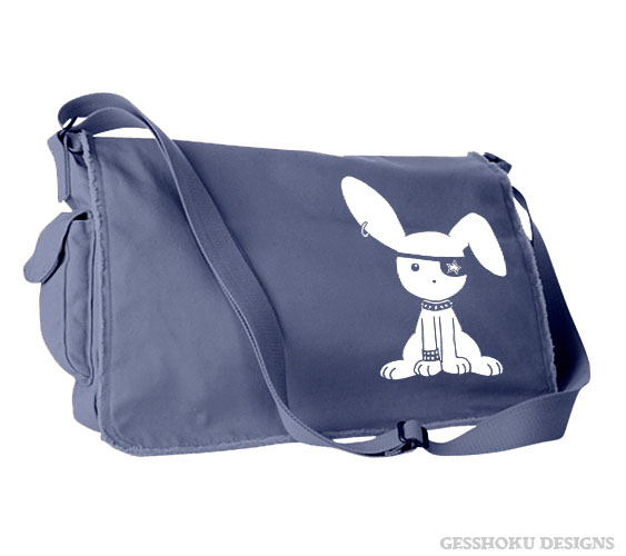 Gothic Jrock Bunny Messenger Bag - Denim Blue
