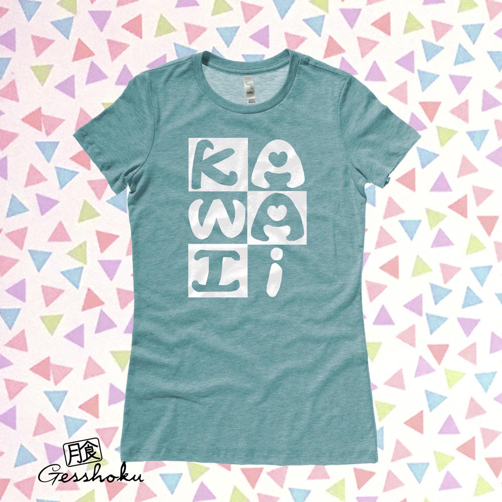 Kawaii Block Ladies T-shirt - Seafoam