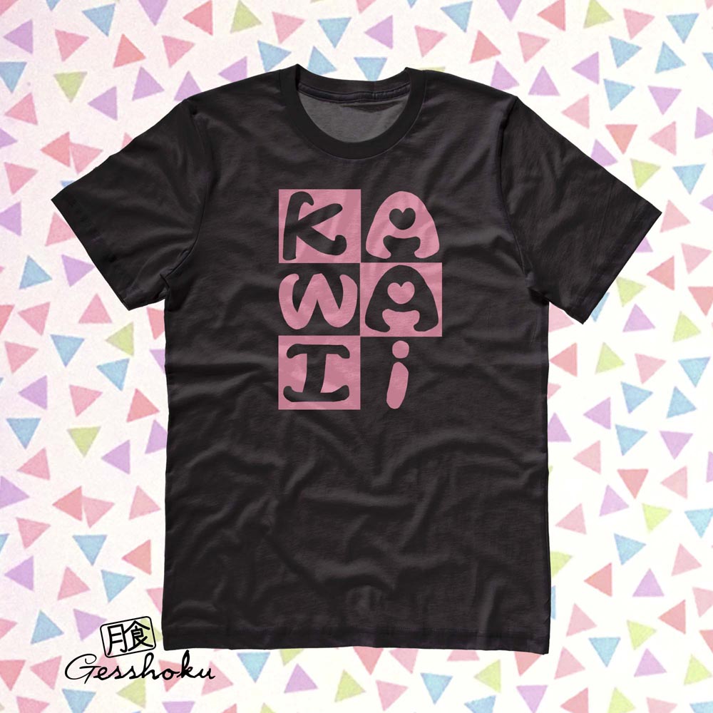 Kawaii Block T-shirt - Pink/Black