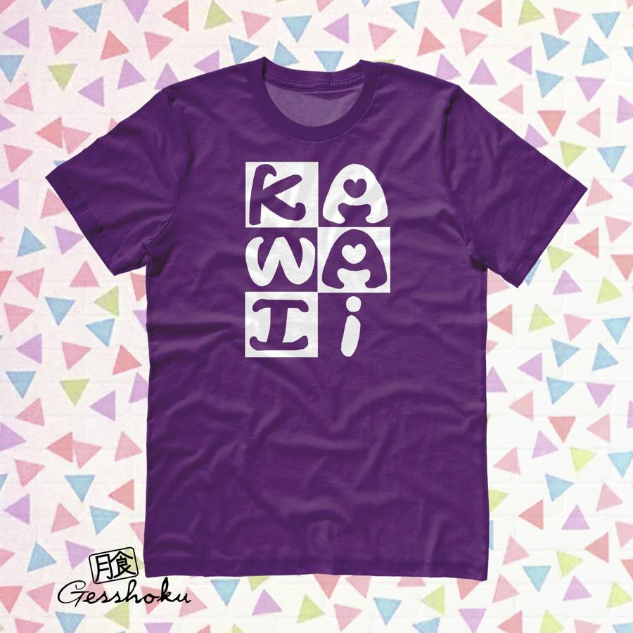 Kawaii Block T-shirt - Purple