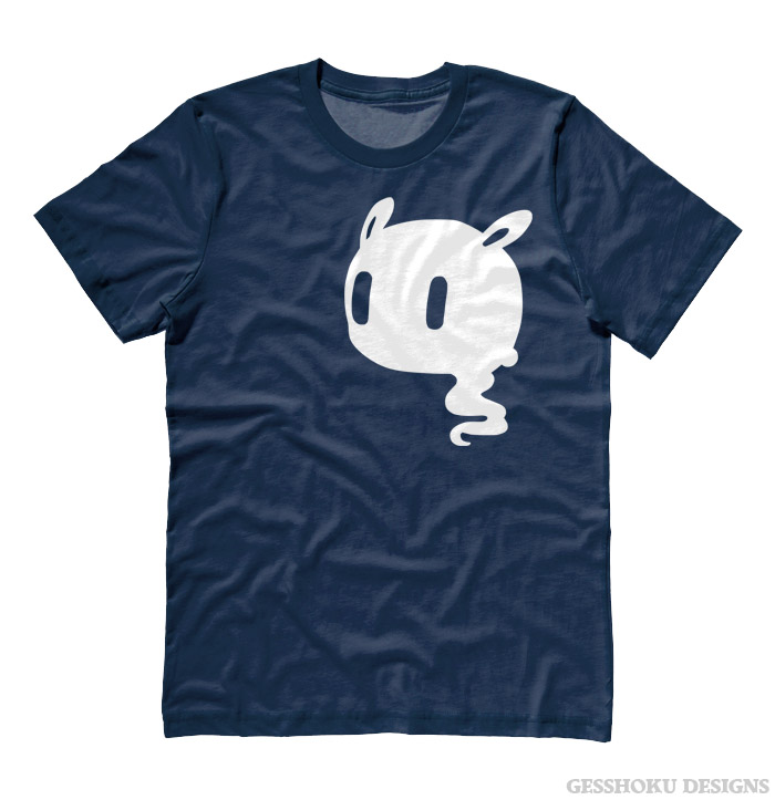 Kawaii Ghost T-shirt - Heather Navy