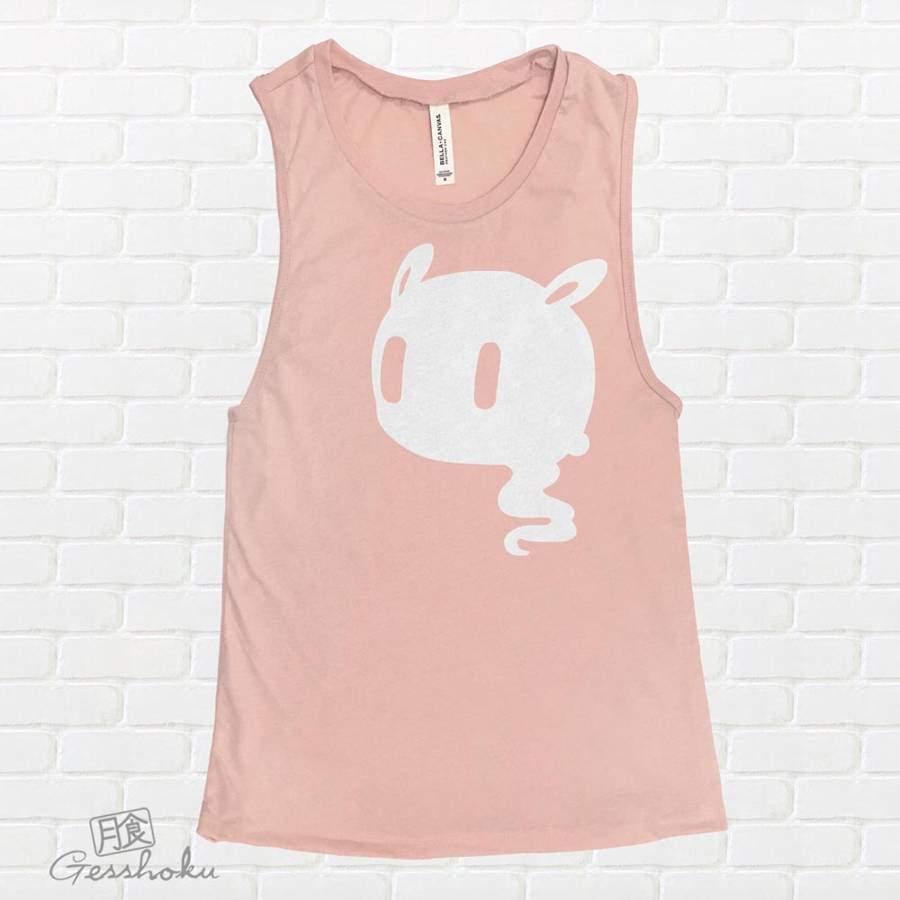 Kawaii Ghost Sleeveless Tank Top - Rose Gold