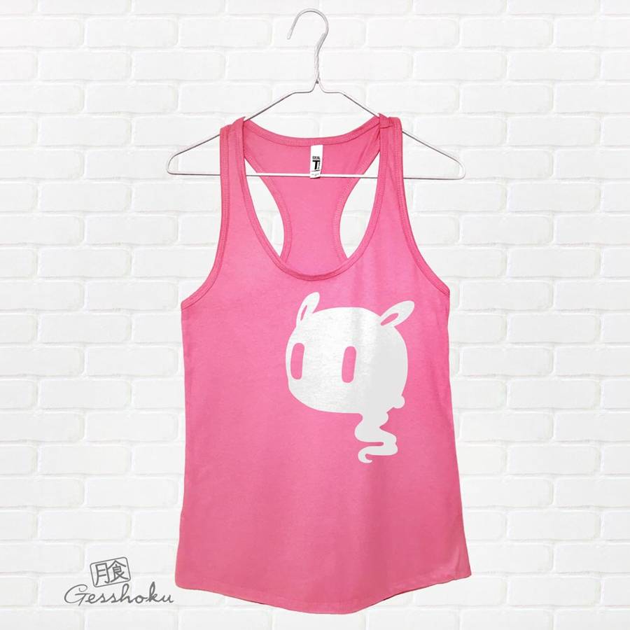 Kawaii Ghost Creepy Cute Flowy Tank Top - Hot Pink