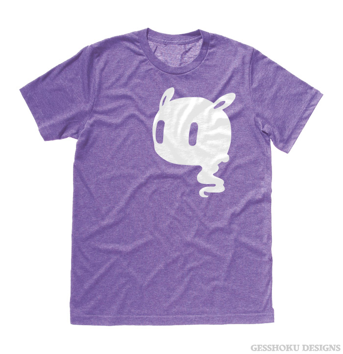 Kawaii Ghost T-shirt - Heather Purple