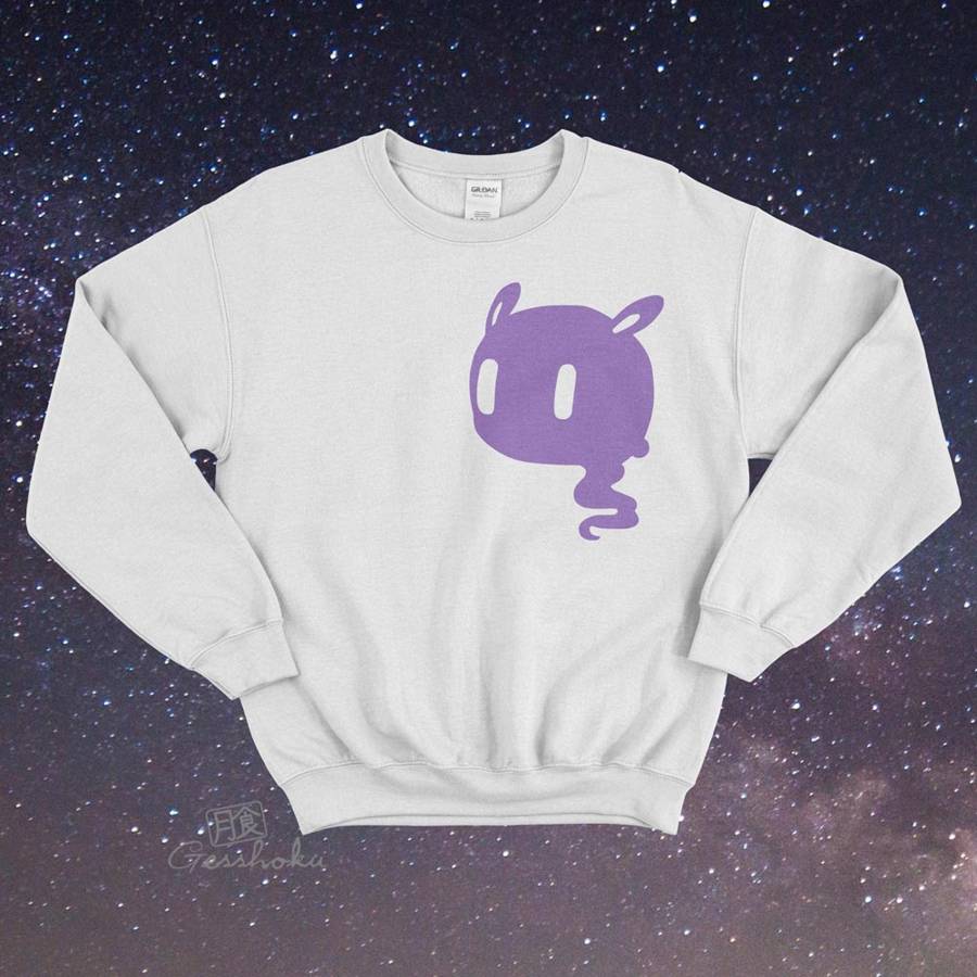 Kawaii Ghost Crewneck Sweatshirt - White