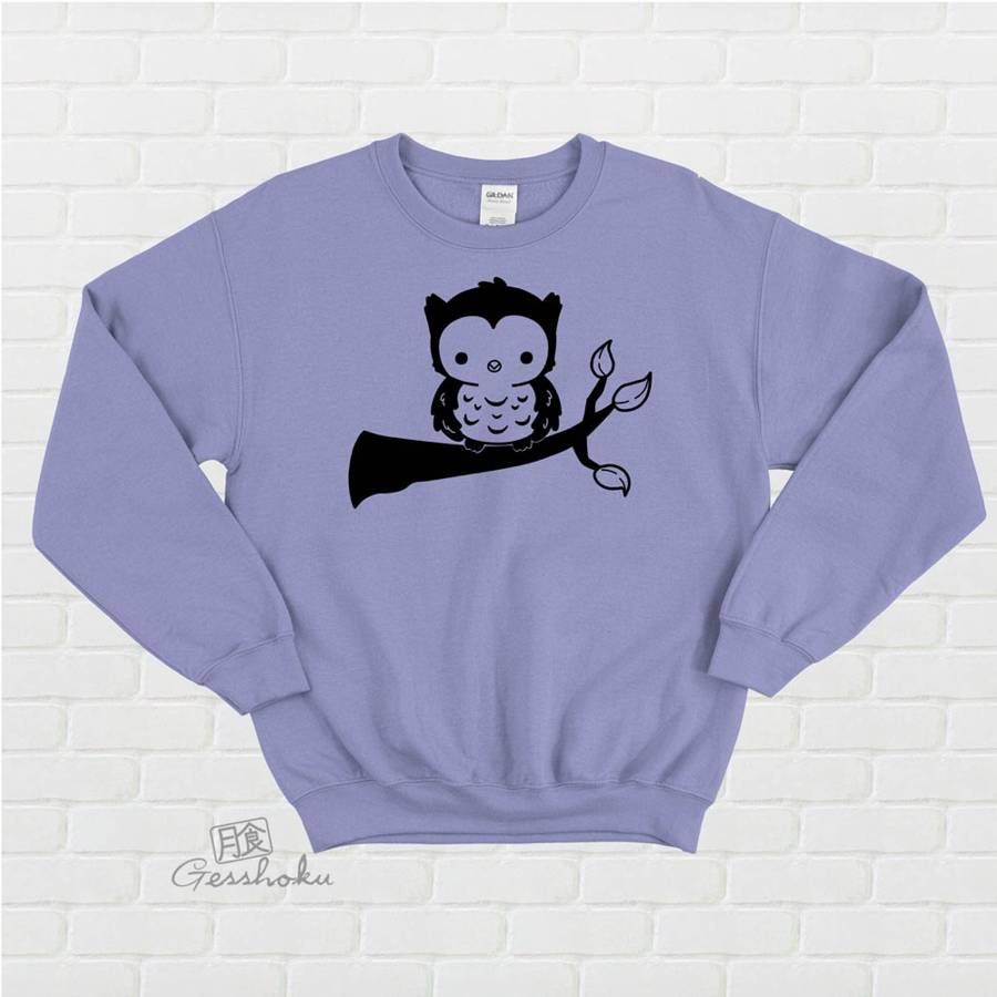 Fluffy Owl Crewneck Sweatshirt - Violet