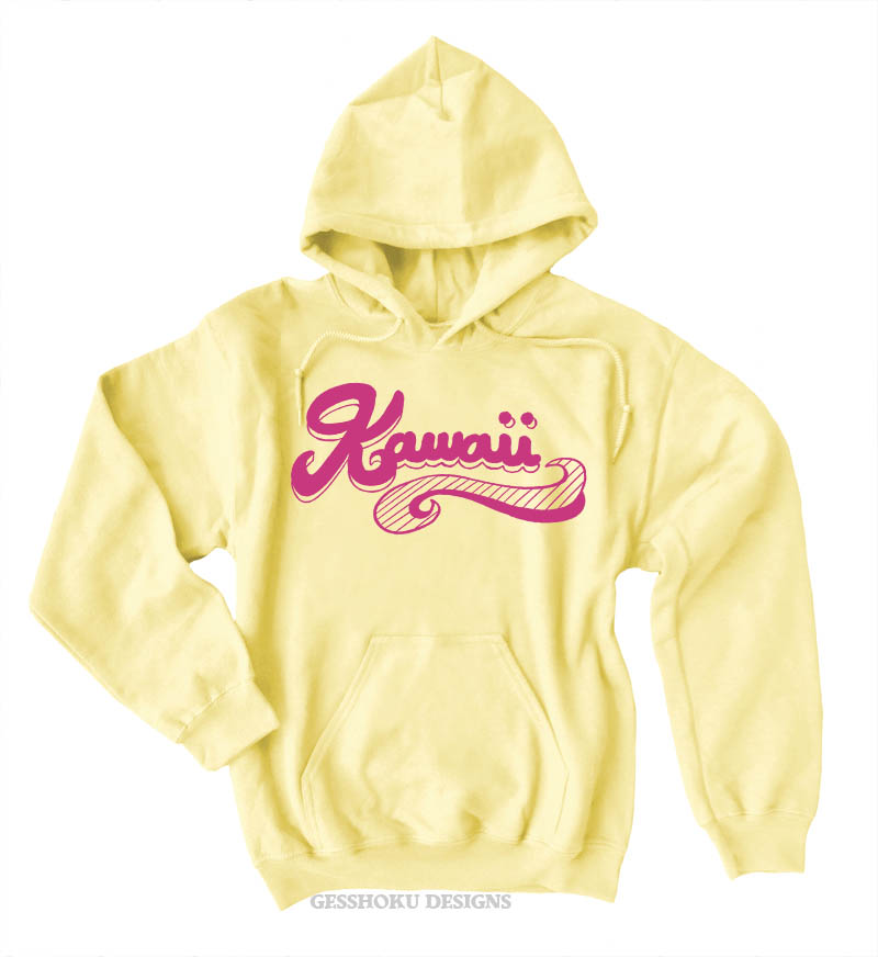 Kawaii Retro Pullover Hoodie - Yellow