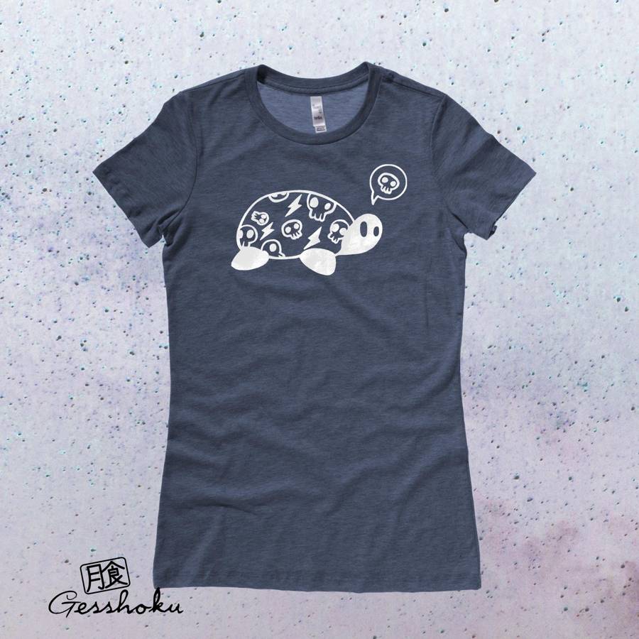 Harajuku Kame Turtle Ladies T-shirt - Heather Navy