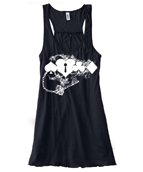 Key to My Heart Flowy Tank Top - Black