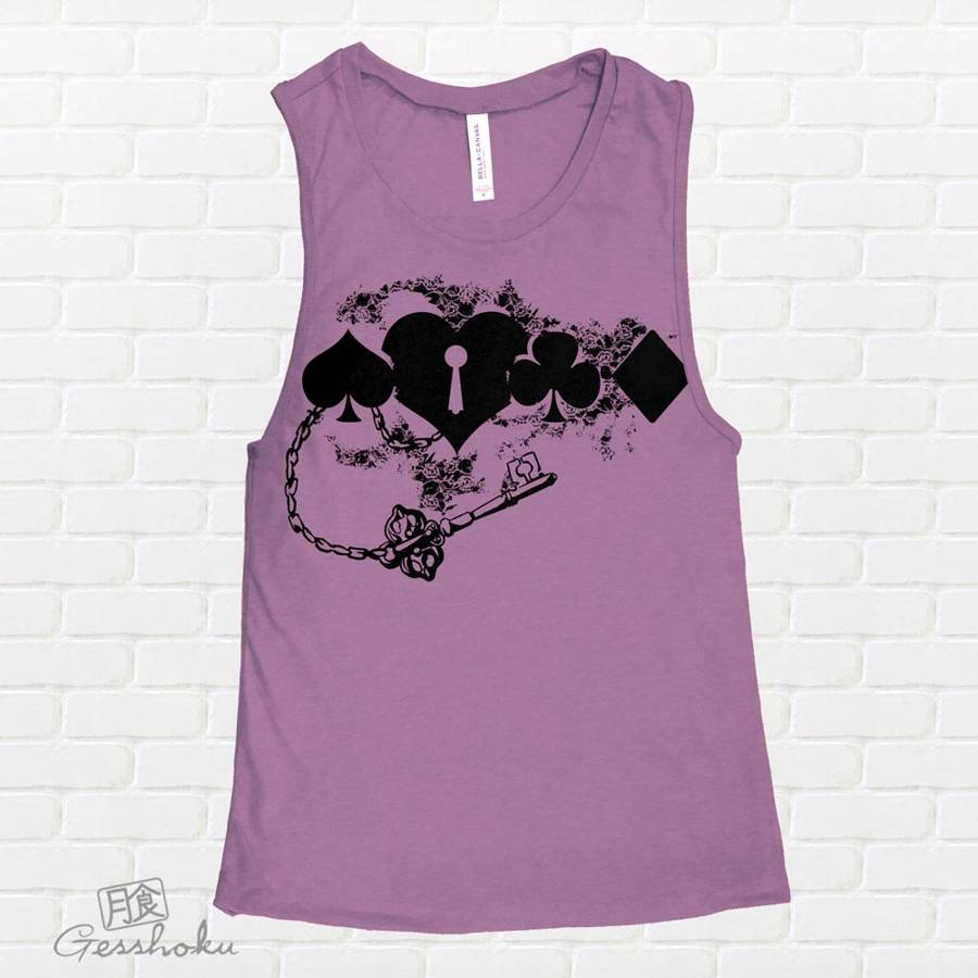 Key to My Heart Sleeveless Tank Top - Purple