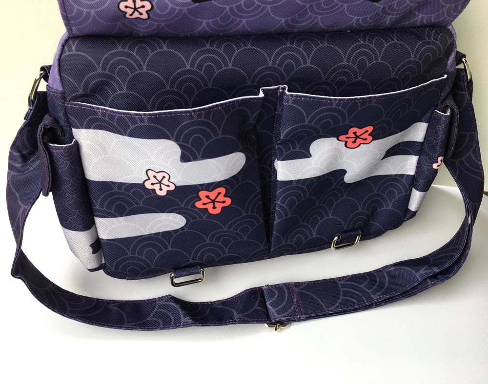 Kitsune Shrine Full-Print Messenger Bag -