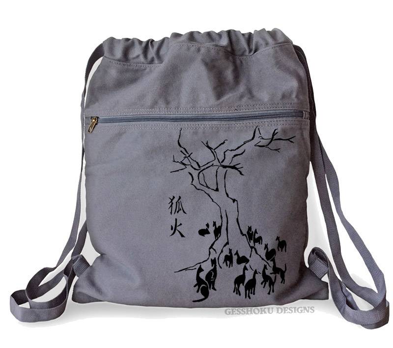 Kitsune Fire Cinch Backpack - Smoke Grey