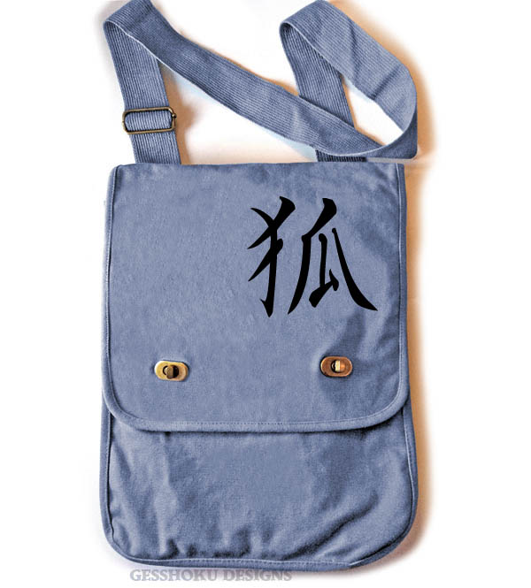 Kitsune Kanji Field Bag - Denim Blue
